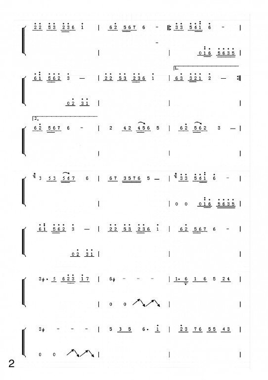 Yunshui Zen Heart（guzheng sheet music）