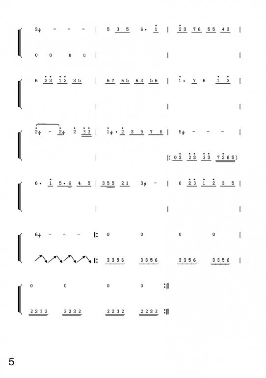 Yunshui Zen Heart（guzheng sheet music）