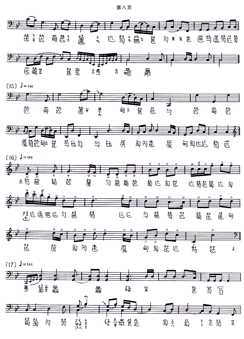 Xiaoxiang Shuiyun（guqin sheet music）