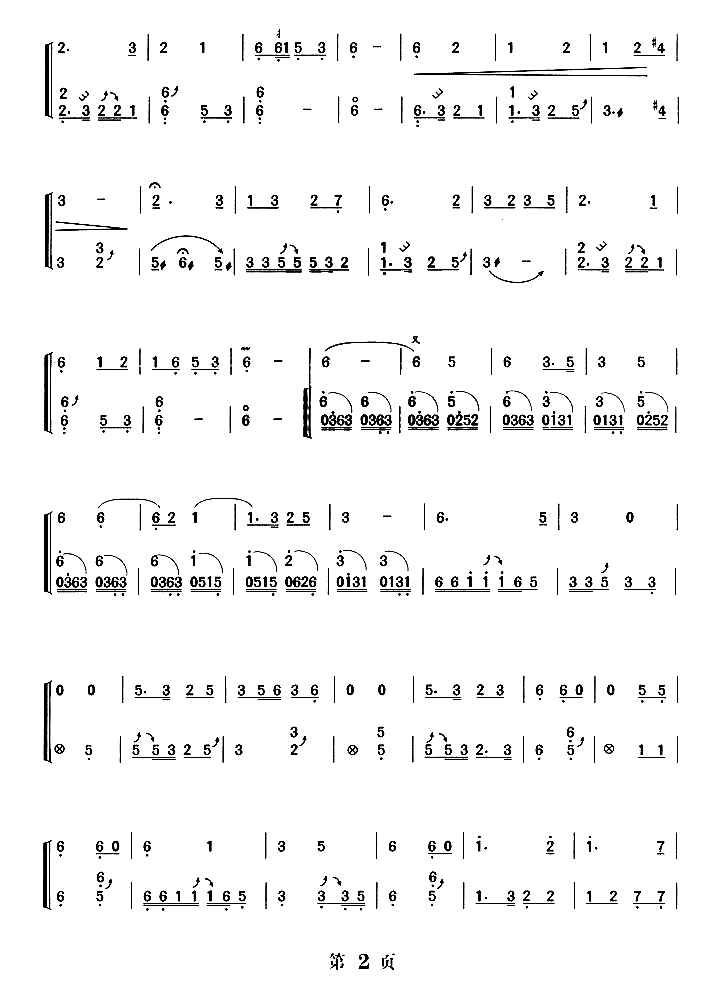 Tears of Concubine Xiang (Xiao, Zheng Duo)（guzheng sheet music）