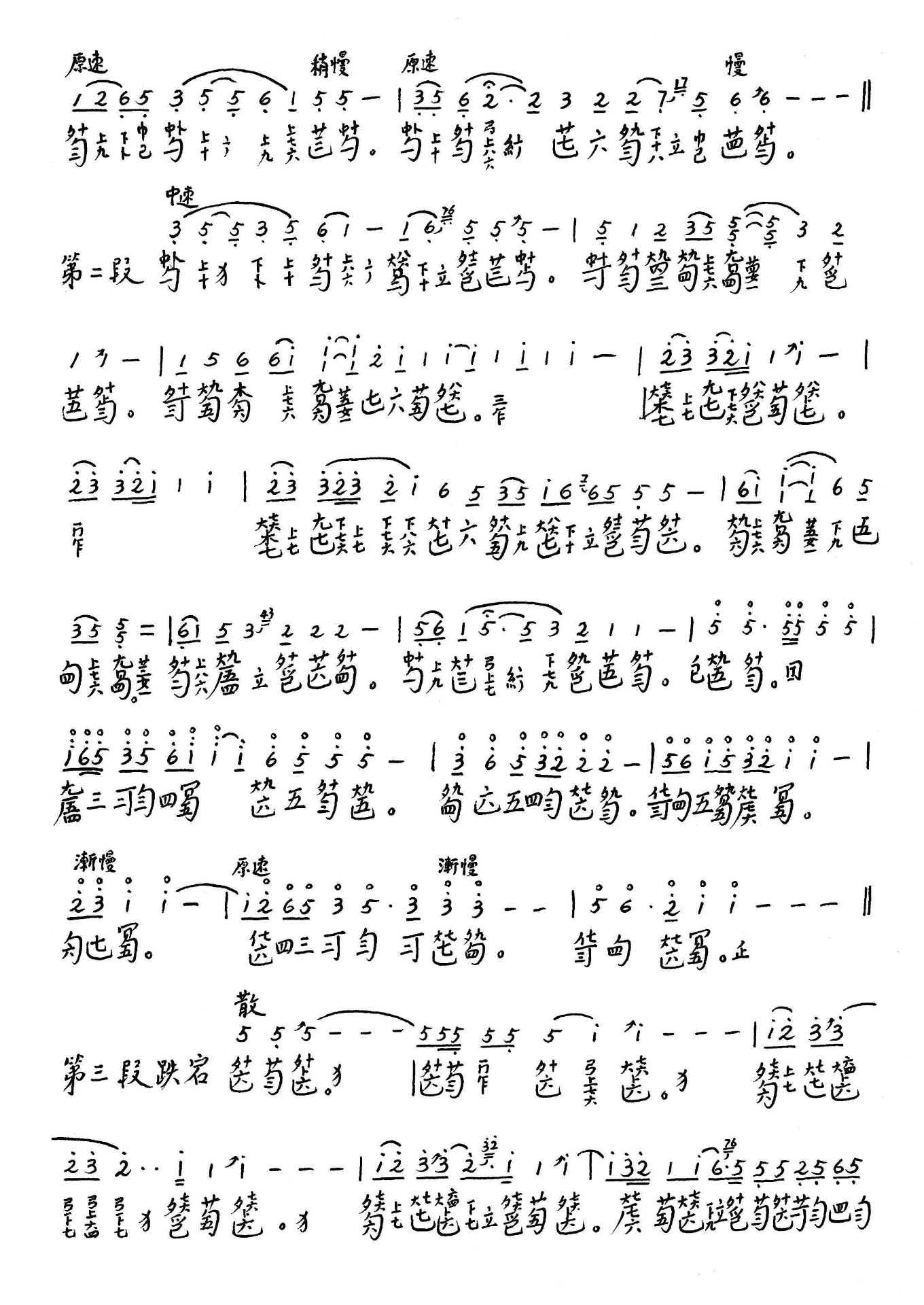 Roland Wind（guqin sheet music）