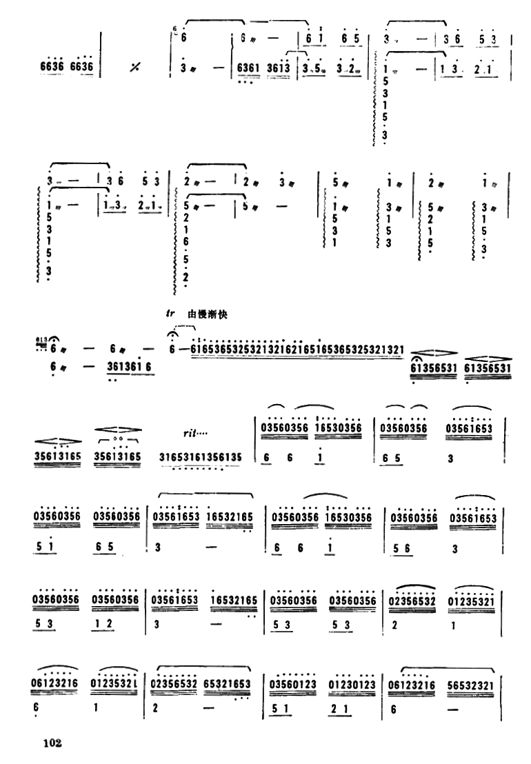 Spring to Qingjiang（yangqin sheet music）