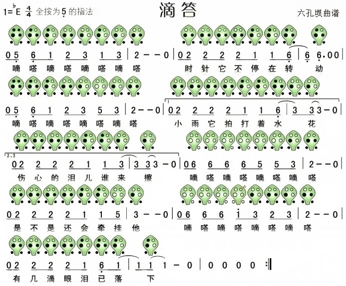 滴答（埙谱）