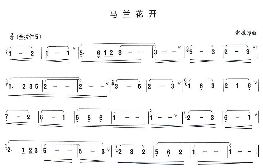 马兰花开（葫芦丝）