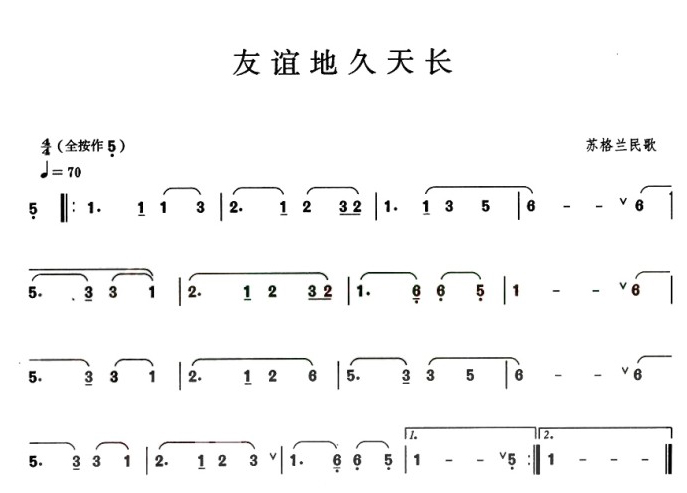 友谊地久天长（葫芦丝）