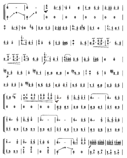 Galaxy Bibo（guzheng sheet music）