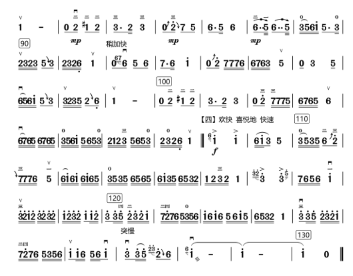 Like to see the Melaleuca waves in the wheat field（erhu sheet music）