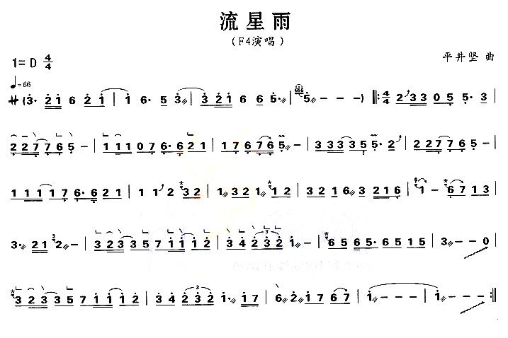 Meteor Shower (Guzheng)（guzheng sheet music）