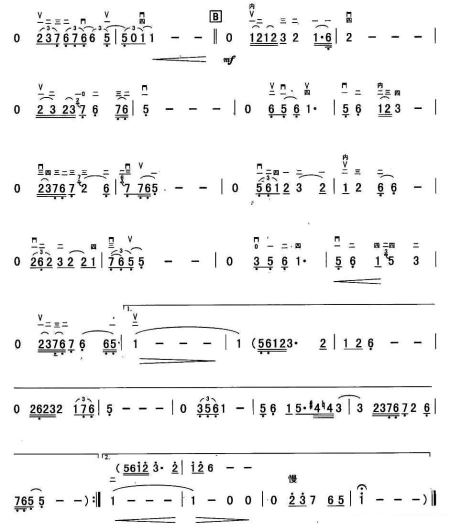 say goodbye（erhu sheet music）