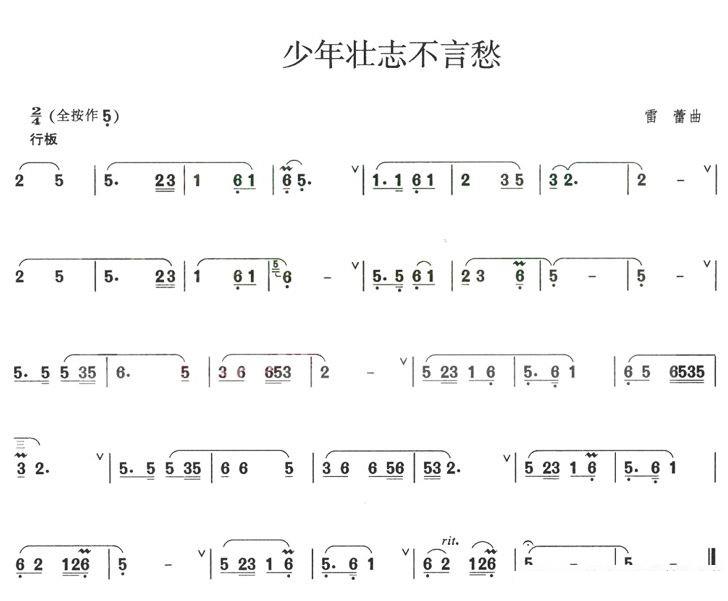 少年壮志不言愁