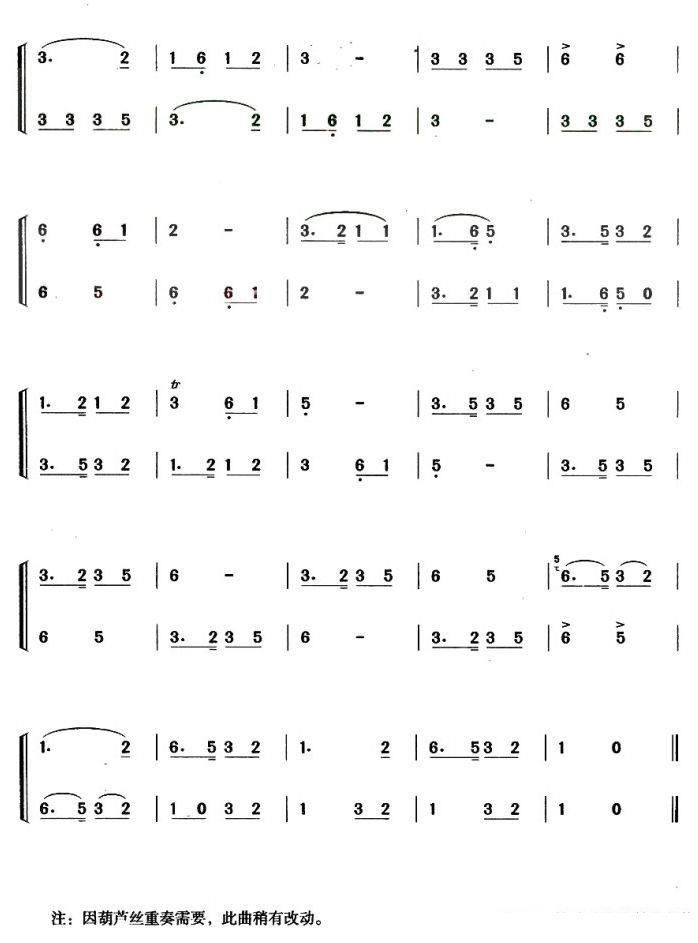 Socialism is good（hulusi sheet music）