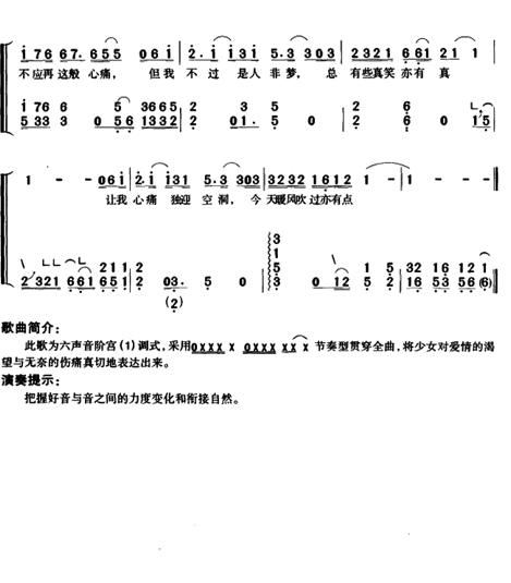 like the wind（guzheng sheet music）