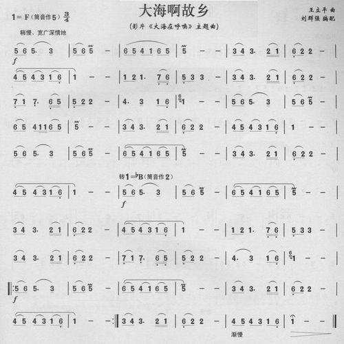 大海啊故乡（笛子）