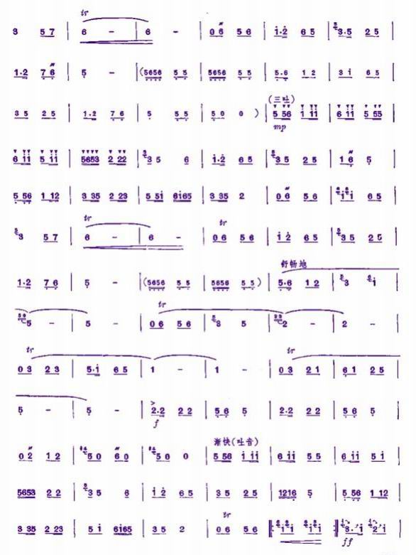 boiling construction site（dizi sheet music）