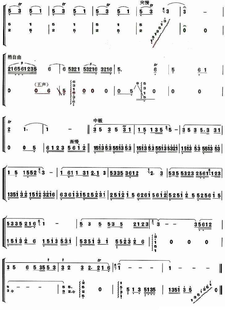 charming gourd flute（hulusi sheet music）