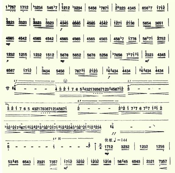 flying white dove（dizi sheet music）