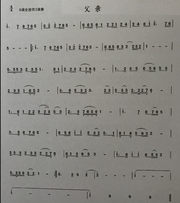 Father（dizi sheet music）