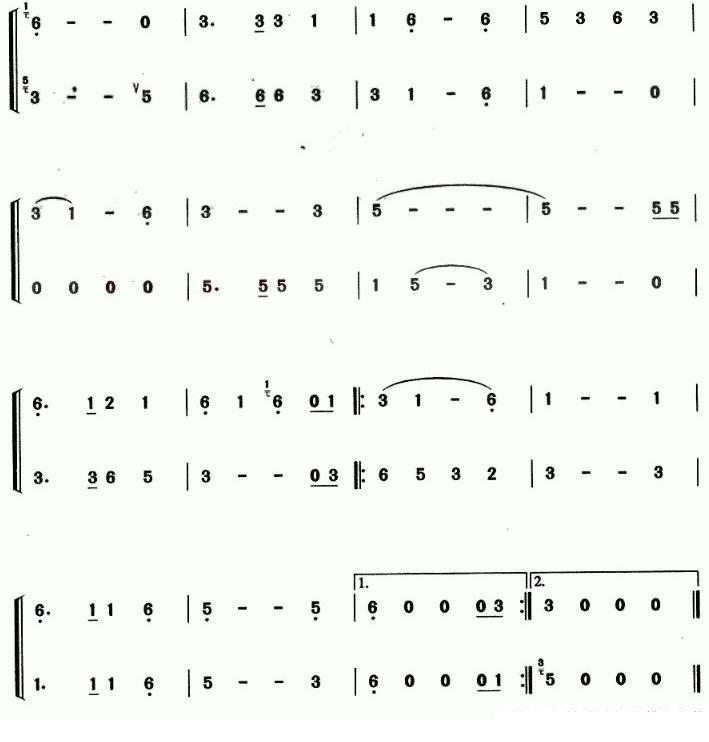 where is the guest（hulusi sheet music）