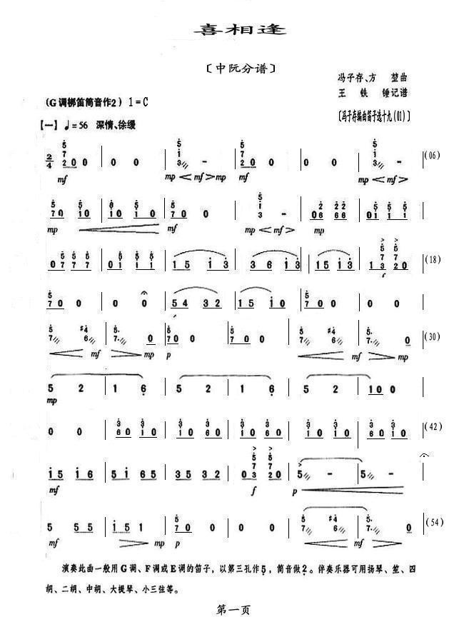 Happy to meet (Zhongruan)（zhongruan sheet music）