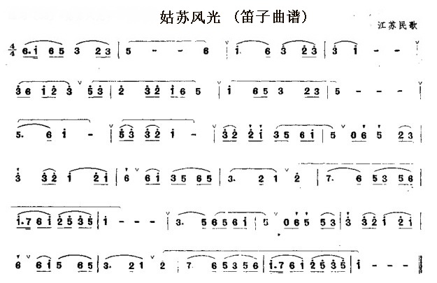 Suzhou scenery（dizi sheet music）