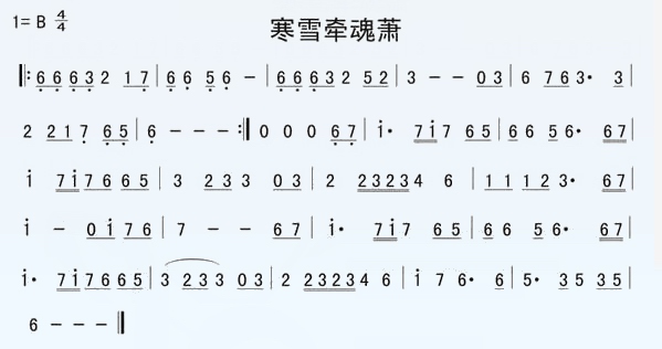 寒雪牵魂箫