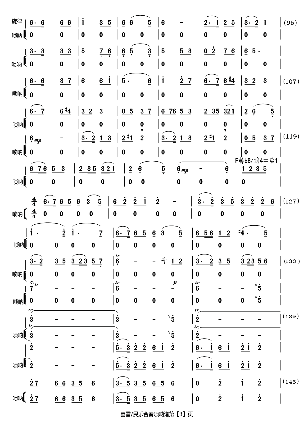 Hiyuki（suona sheet music）