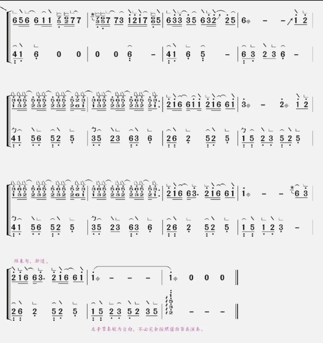 The wind is up (guzheng)（guzheng sheet music）