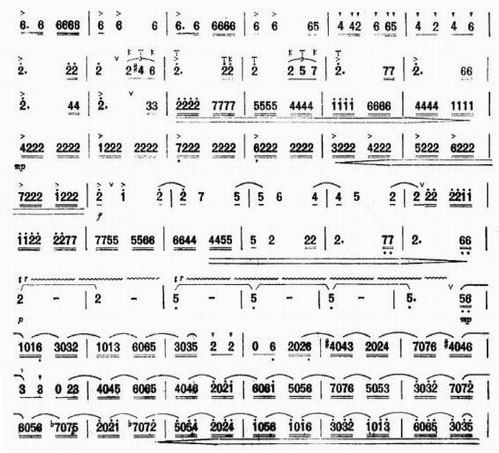 Play my beloved lute (G key)（dizi sheet music）