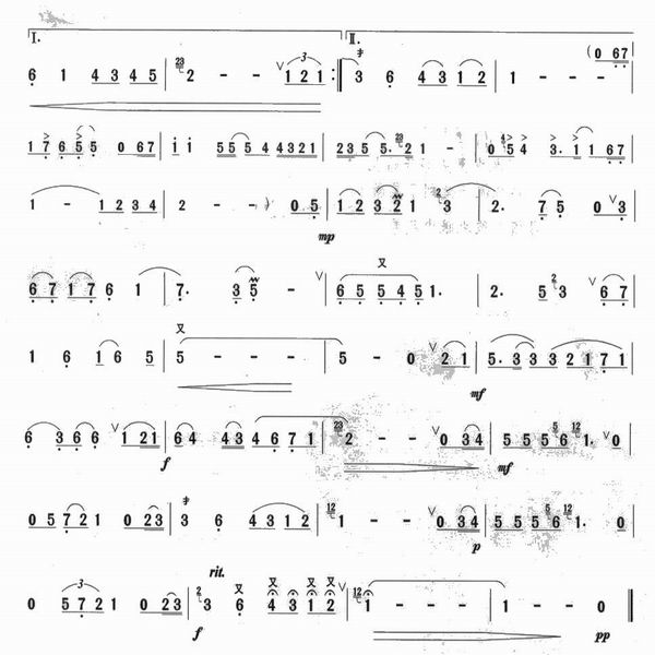 Convention (key D)（dizi sheet music）