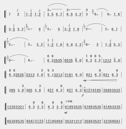 Hands watered the flowers of happiness (G key)（dizi sheet music）