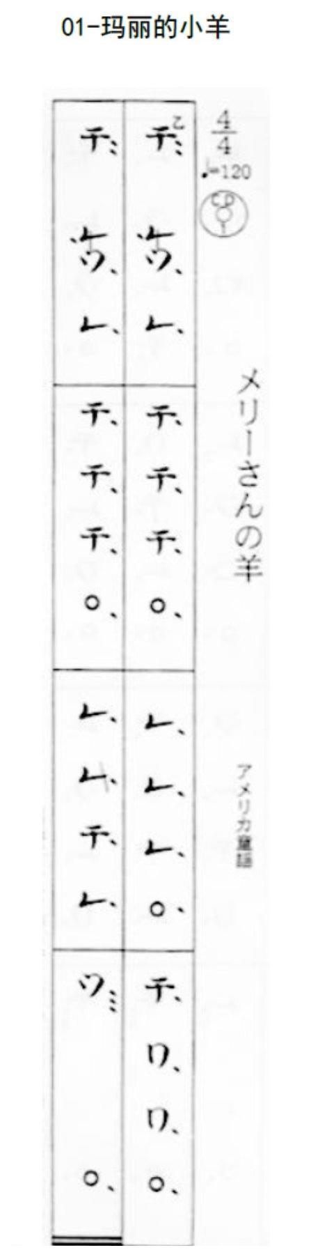 Mary's Lamb (Shakuhachi)（chiba sheet music）