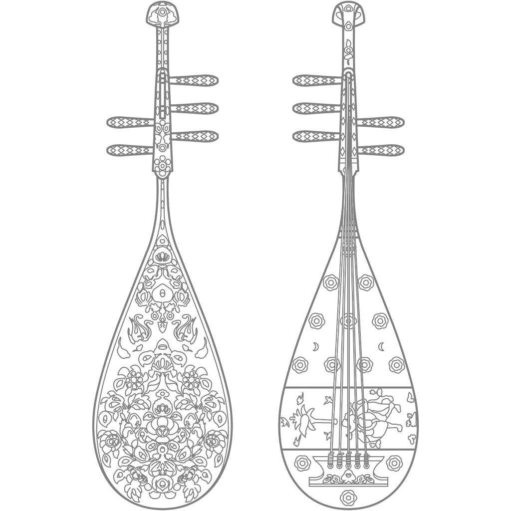 How to tie the strings of the lute