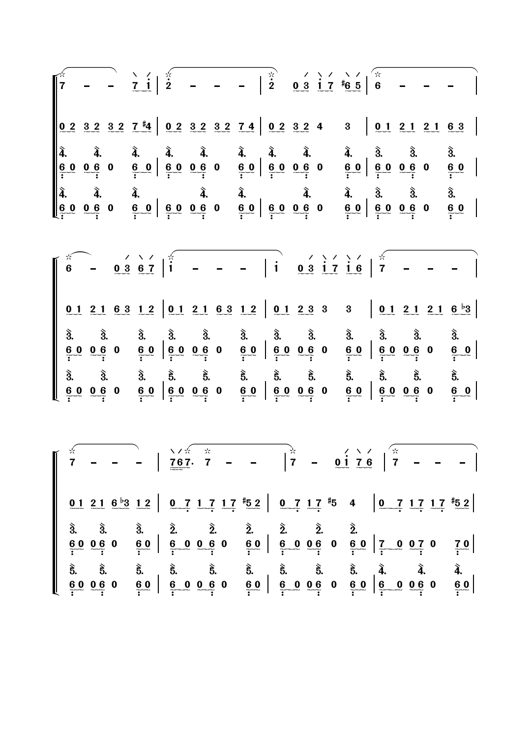 Free tango（pipa sheet music）