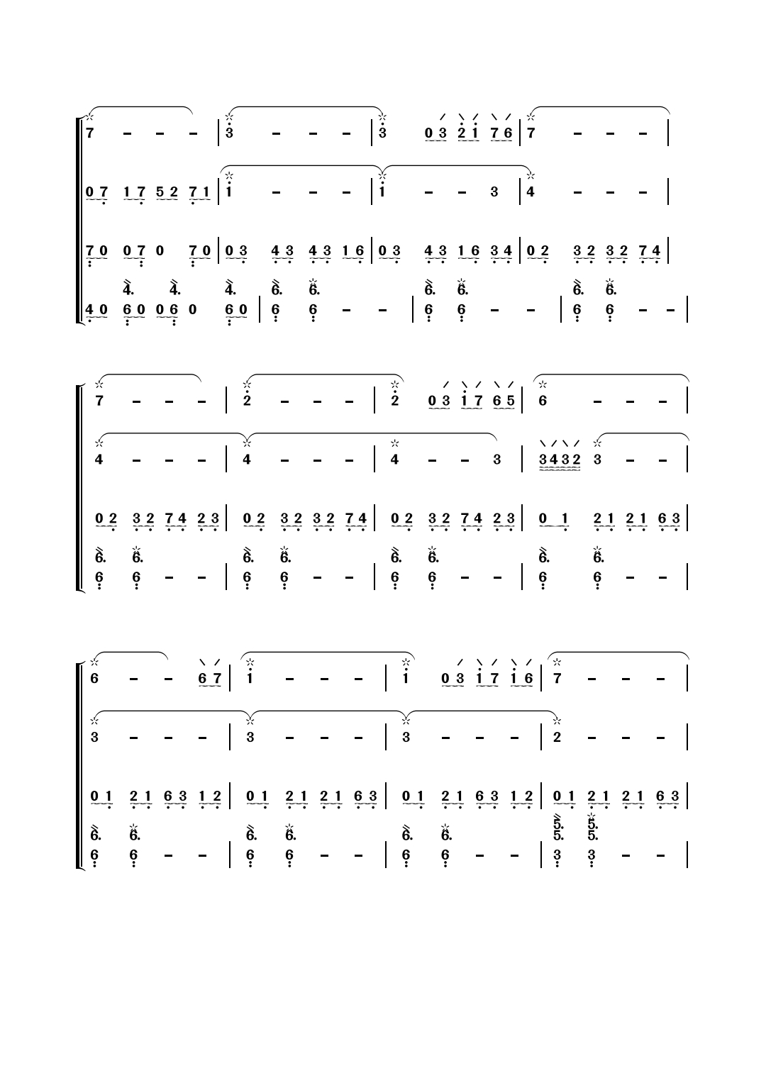 Free tango（pipa sheet music）