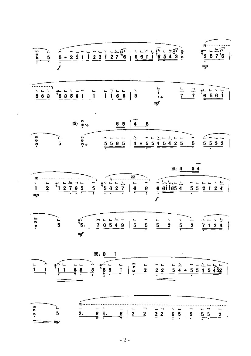 A hungry horse rings a bell（guzheng sheet music）