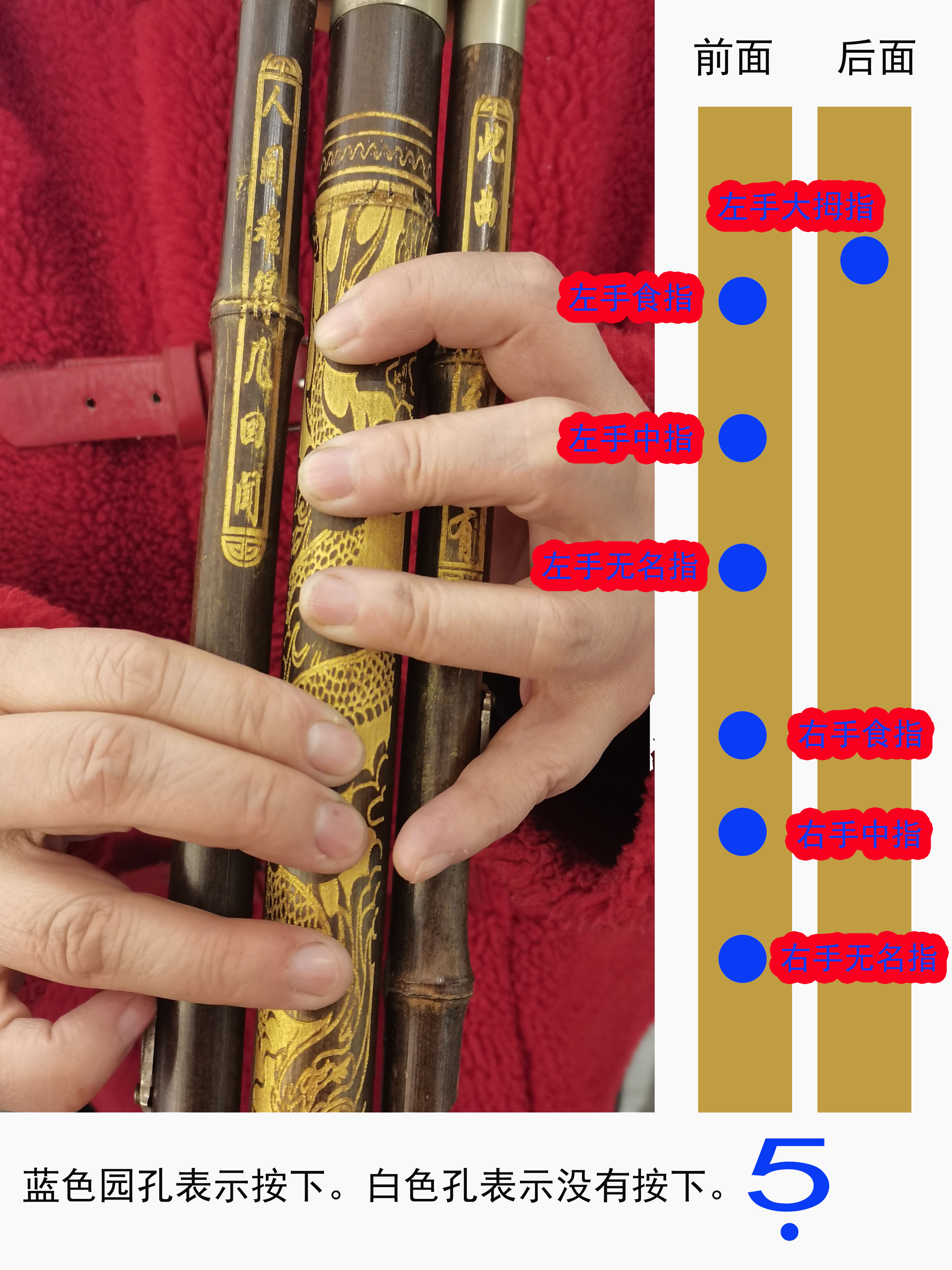 dizi flute finger chart