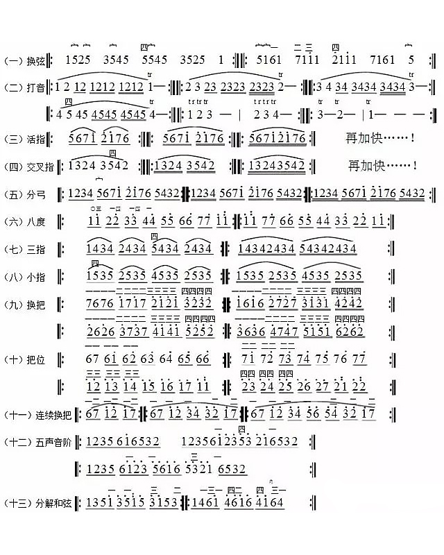 Basic daily practice of erhu