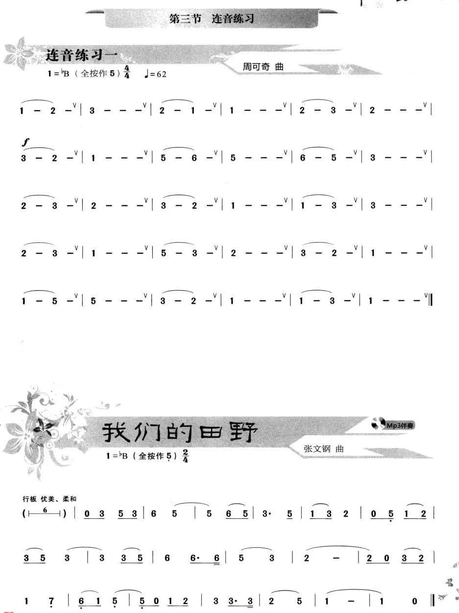 葫芦丝连音技巧以及连音练习曲合集